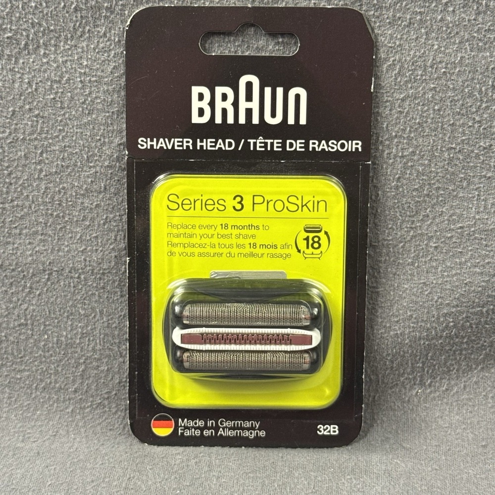 Braun Shaver Head Series 3 ProSkin 32B Cassette #90806865 NEW PACKAGE
